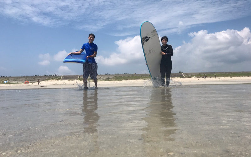 サーフィンに行こう〜〜 20190730　姉弟～～　サーフィン　体験　スクール