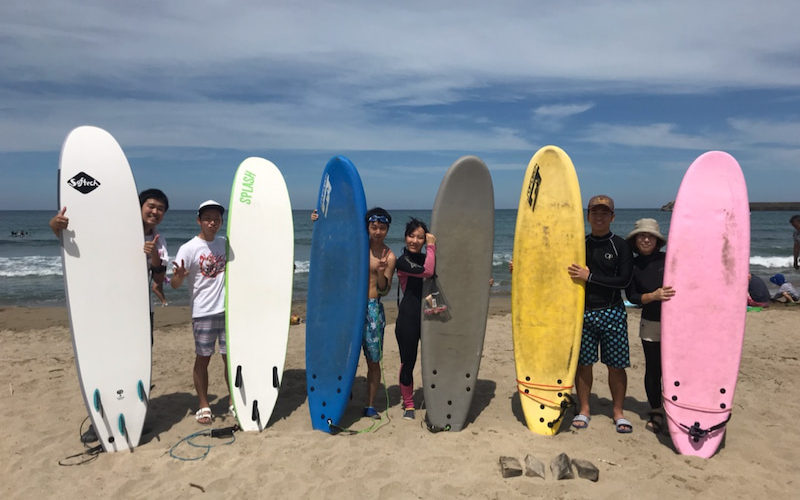 サーフィンに行こう～～　　　20190812 日本海～～day2　体験スクール　surfing